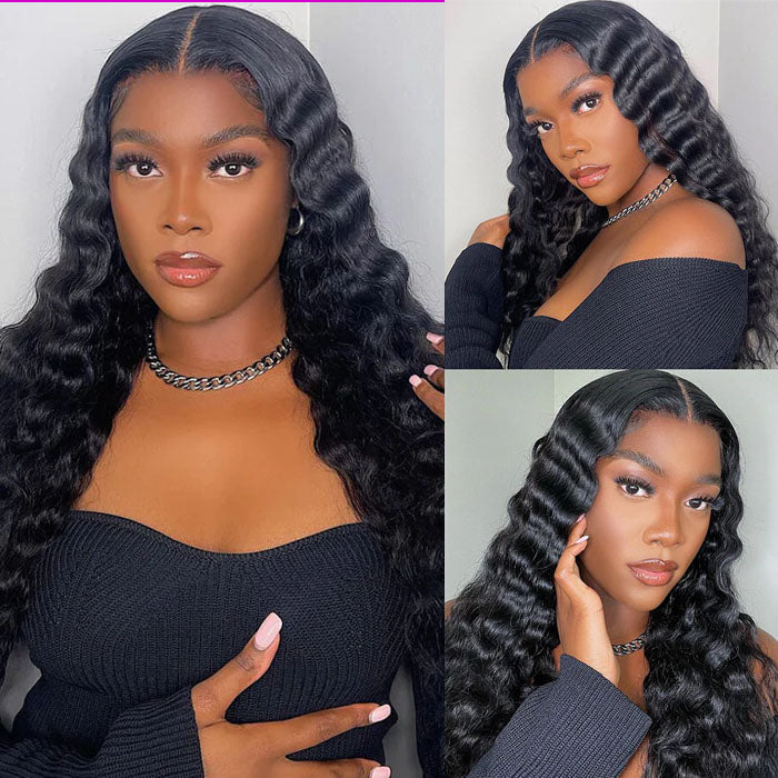 Wear and Go Glueless Wigs Loose Deep 13x6 HD Lace Front Wigs Quick & Easy Install Wig