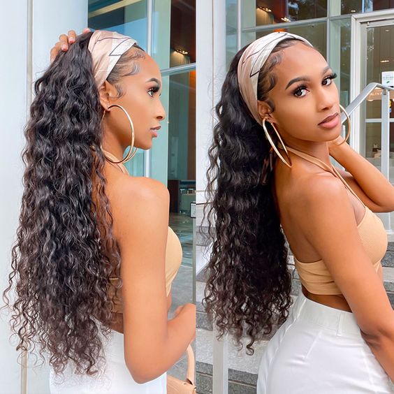 Deep Wave Headband Wigs 