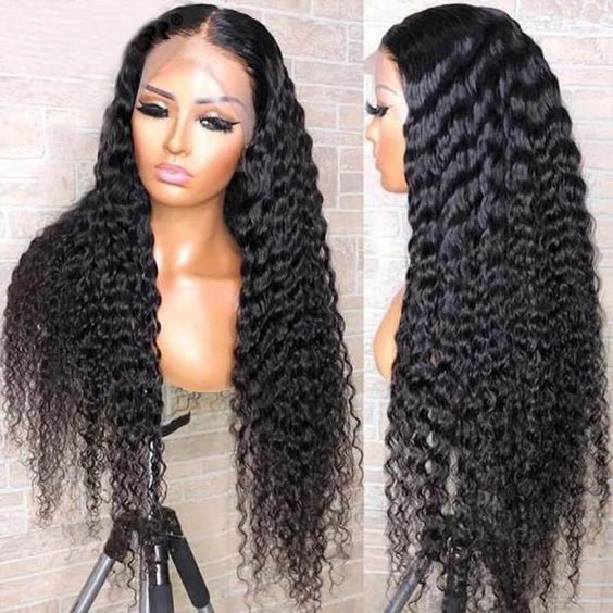 13x4 Lace Front Wigs Deep Wave Glueless Wig Transparent Lace Front Wigs