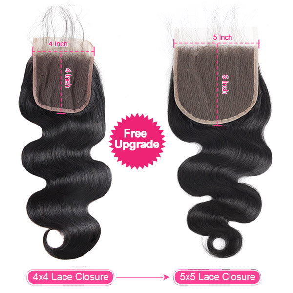 5x5 Transparent Lace Closure