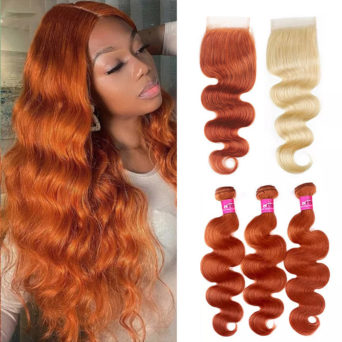 ginger bundles with lace closure