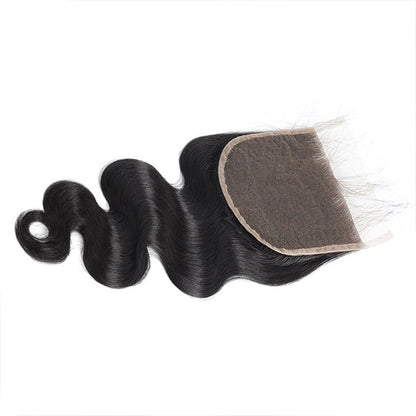 Body Wave Remy Hair 3 Bundles With 5x5 Transparent Lace Closure