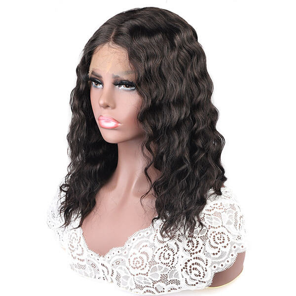 pre plucked water wave wig 