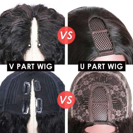 Curly V Part Wig No Leave Out Upgrade U Part Wigs No Glue Human Hair Wigs