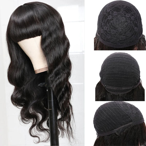 black hair with bangs