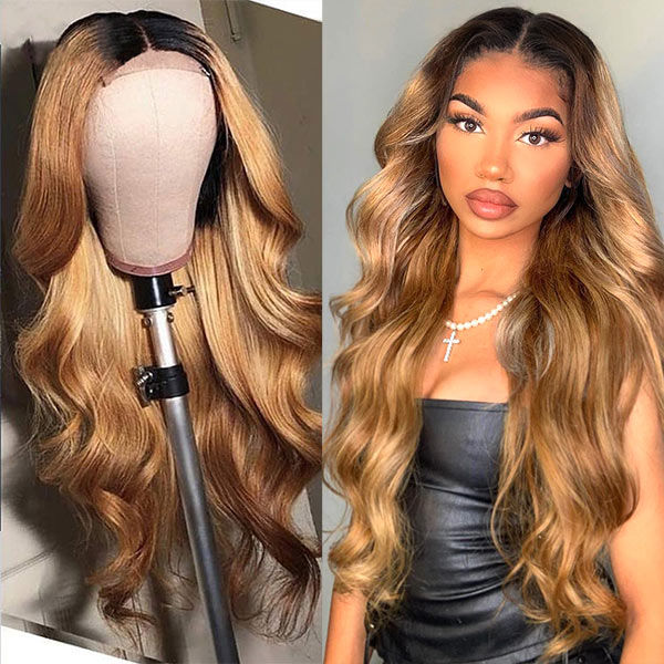 Honey Blonde Ombre Wig