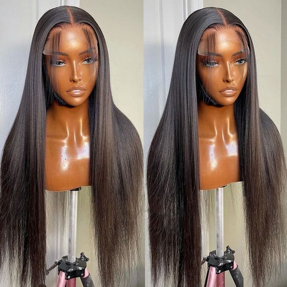 Straight Hair 5x5 Closure Wig Transparent Lace Glueless Human Hair Wigs Pre Plucked with Baby Hair