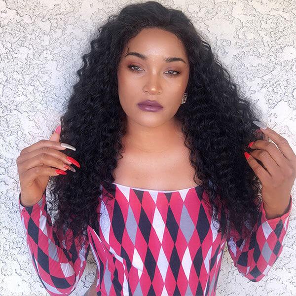 One More Malaysian Deep Wave Hair 360 Lace Frontal with 3 Bundles - OneMoreHair