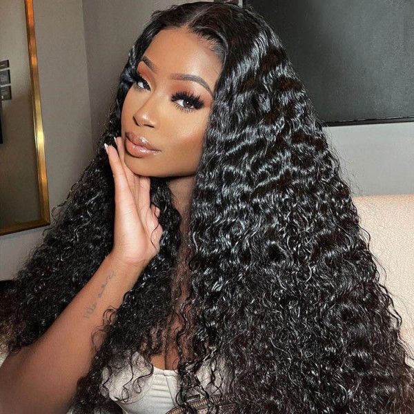 13x4 Lace Front Wigs Deep Wave Glueless Wig Transparent Lace Front Wigs