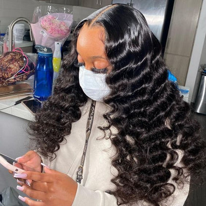Loose Wave Wig 13x4 Lace Front Human Hair Wigs 250% Density