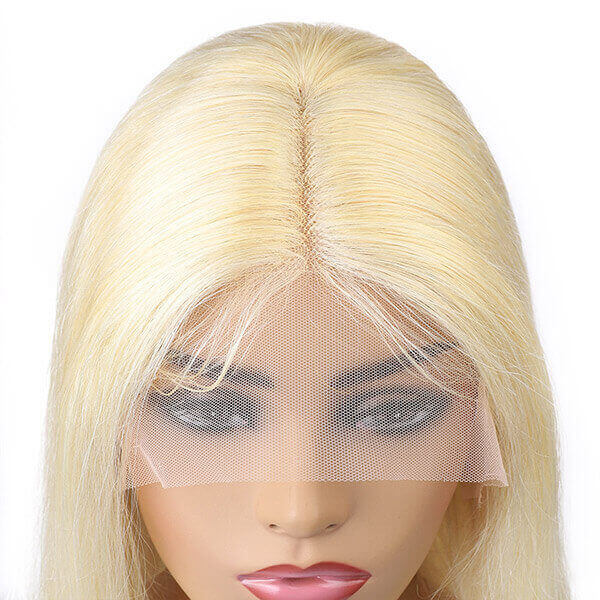 613 Human Hair Blonde Wig