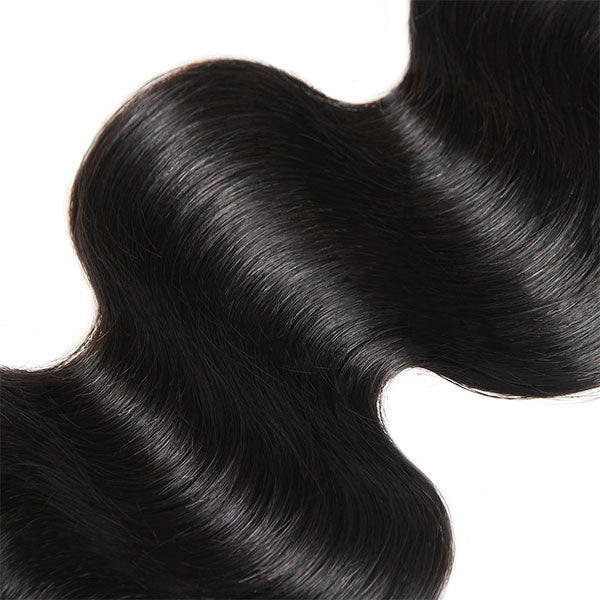 Brazilian Body Wave Hair 2 Bundles with 360 Lace Frontal Closure