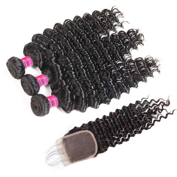 peruvian deep wave 3 bundles with closure