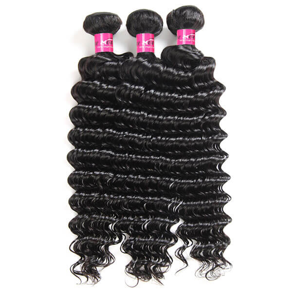 Brazilian Hair Human Hair Bundles Deep Wave 3 Bundles One More Hair