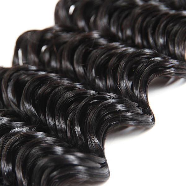 Brazilian Hair Human Hair Bundles Deep Wave 3 Bundles One More Hair