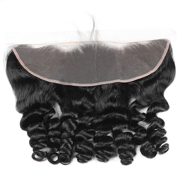 Peruvian Hair Loose Wave 3 Bundles with 13x4 Lace Frontal Closure