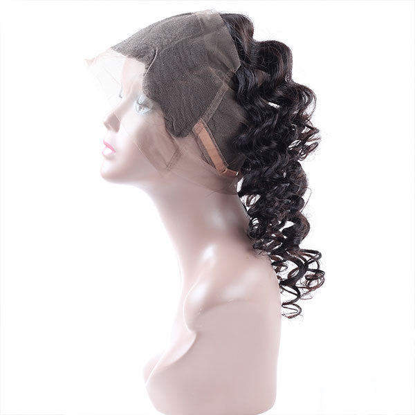 Loose Wave Bundles with Frontal Hair Bundles with 360 Frontal Remy 100% Human Hair Extensions