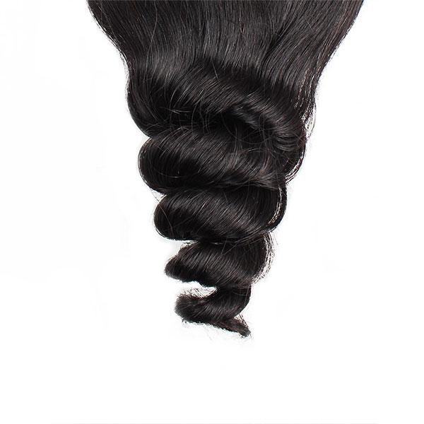 Loose Wave Human Hair 4*4 Lace Closure 1 Piece 10A Brazilian Hair Swiss Lace - OneMoreHair