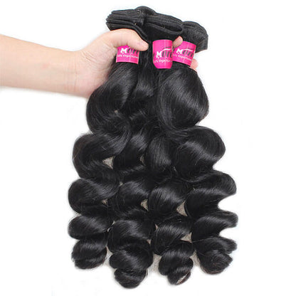 Unprocessed Brazilian Hair Loose Wave Hair 4 Bundles One More Human Hair