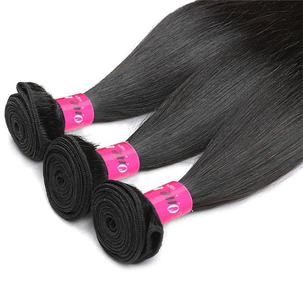 100% Virgin Indian Straight Hair 3 Bundles Human Hair Weave Extensions - OneMoreHair