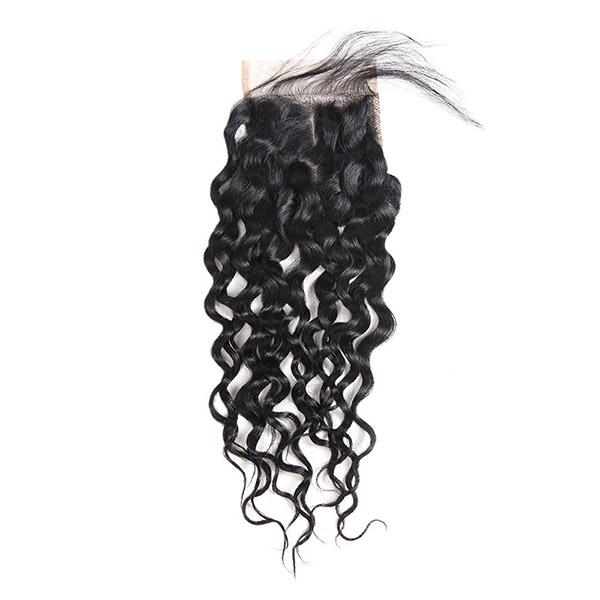 Virgin Brazilian Hair Water Wave Hair 4*4 Lace Closure 1 Piece - OneMoreHair