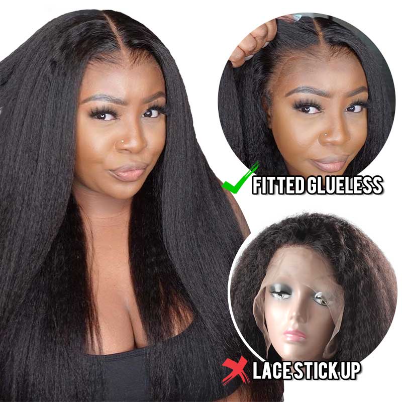 Glueless Human Hair Wigs Lace Closure Wig